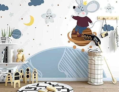 Handgemalter Nebel Cartoon Maus Wand 3D Tapeten Wanddekoration Fototapete Sofas Wohnzimmer Wandbild Schlafzimmer-200cm×140cm