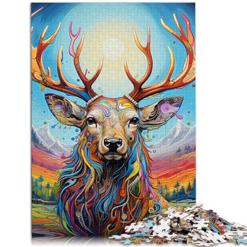 Puzzle | Puzzles Art Moose 1000 große Teile Puzzle für Erwachsene Holzpuzzle Spielzeug Puzzle Lernspiele Stressabbau Puzzle 1000 Stück (50x75cm)