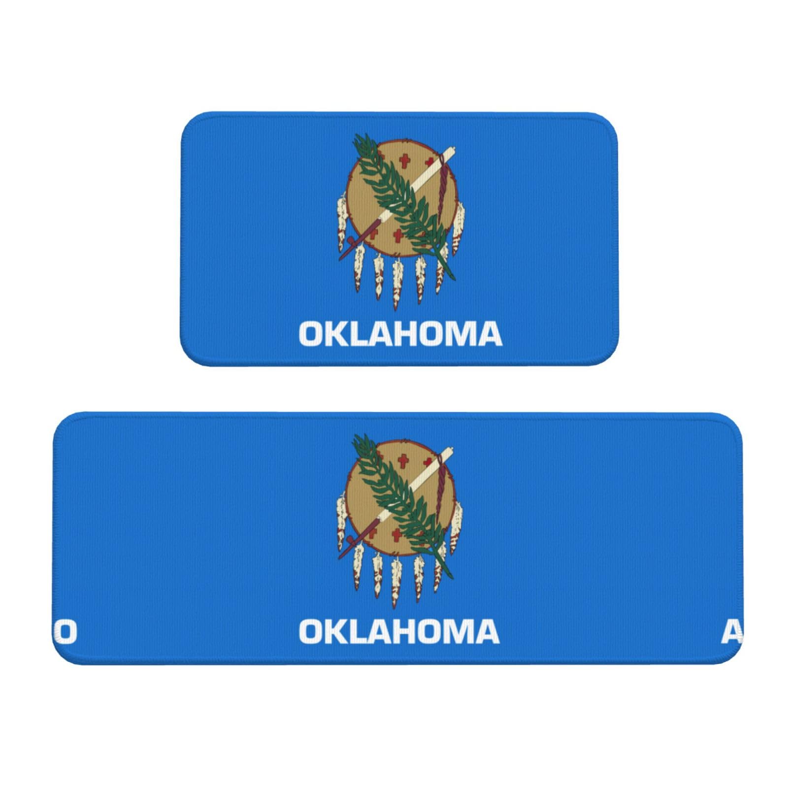 Oklahoma Küchenmatte, 2-teiliges Küchenteppich-Set, rutschfest, wasserdicht, für Flur, Büro