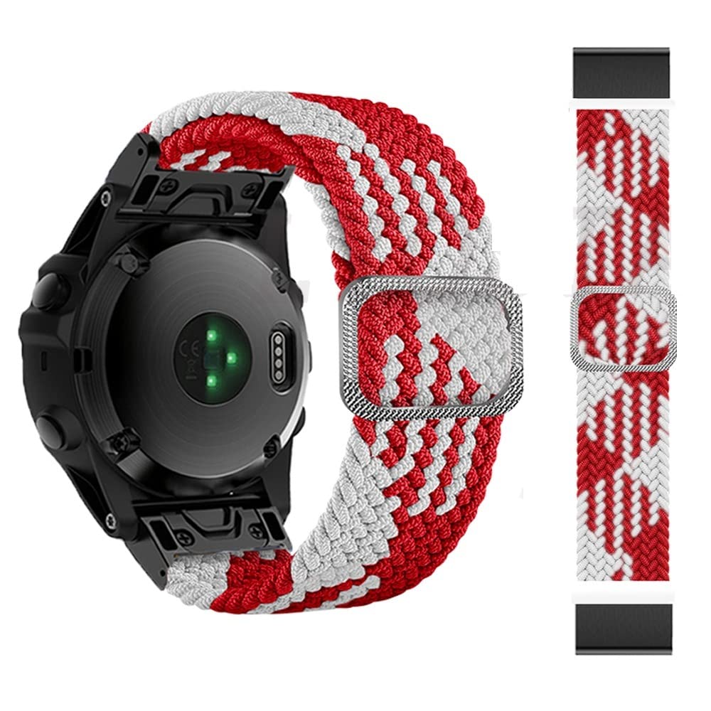 OPKDE Loop Nylon-Uhrenarmband mit Schnellverschluss für Garmin Fenix 6 6X Pro 5X 5 Plus 3HR Fenix 7X 7 Forerunner 935 MK2 Uhrenarmband, 22 mm, Achat