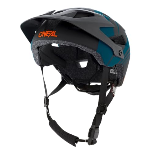 O'NEAL | Mountainbike-Helm | Enduro All-Mountain | Belüftungsöffnungen für Kühlung, Polster waschbar, Sicherheitsnorm EN1078 | Helmet Defender Nova | Erwachsene | Petrol Orange | Größe L XL