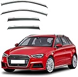 4 Stück Auto Windabweiser für Audi A3 Sportback MK3 8V 2014 2015 2016 2017 2018 2019 2020, Vorne Hinten Seitentür Fenster Wasserdicht Beschlagfrei Beschattung Auto Zubehör