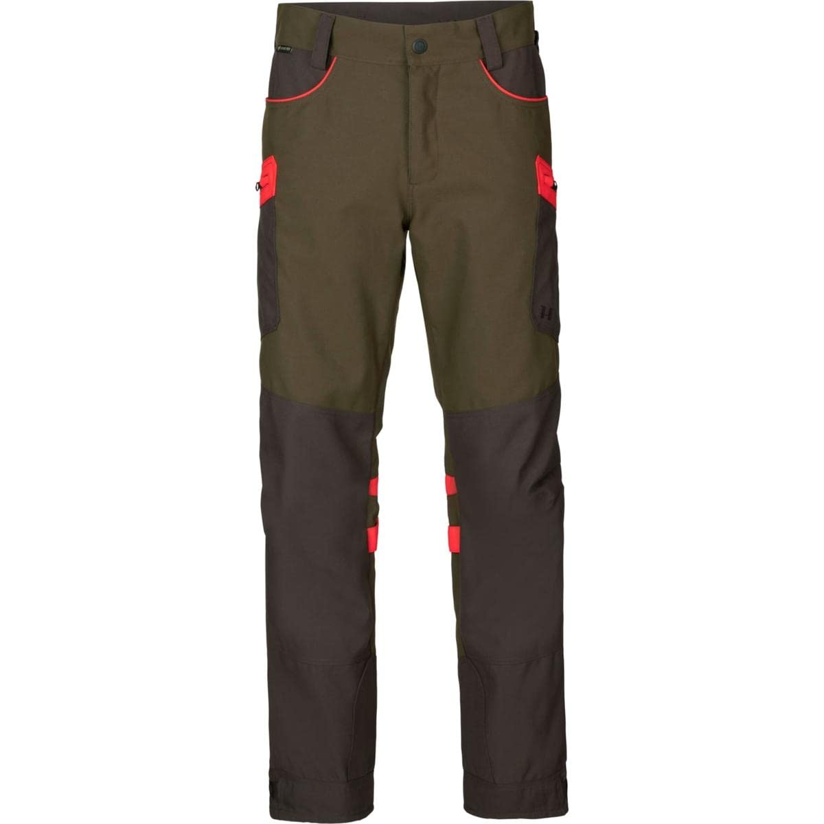 Härkila | Pro Hunter Dog Keeper GTX Hose | Professionelle Jagd Kleidung & Jagd Zubehör für Herren | Skandinavische Qualität Made to Last | Willow Green/Orange, 58