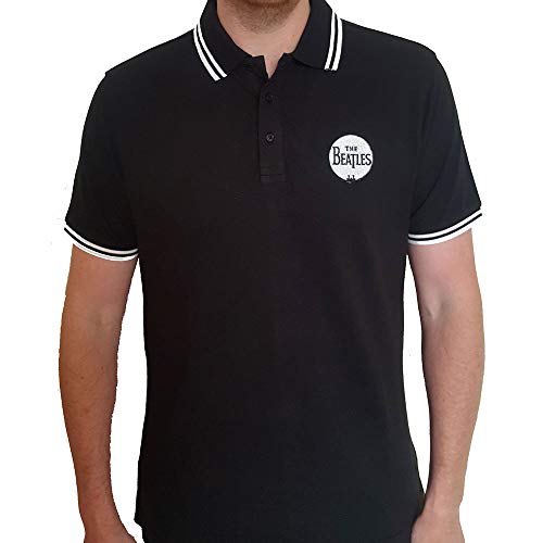 The Beatles Polo hemd -2XL- Drum Logo Schwarz