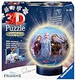 Ravensburger 3D Puzzle 11141 - Nachtlicht Puzzle-Ball Disney Frozen 2 - 72 Teile - ab 6 Jahren, LED Nachttischlampe mit Klatsch-Mechanismus