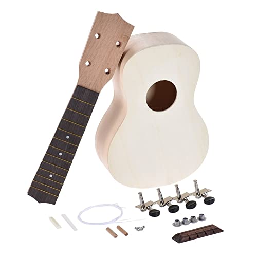 Gitarrenkörper Unfertige 21 Zoll Ukelele Gitarre DIY. Kit Ahornholzkörper & Nacken-Palisander-Griffbrett Gitarrenkörper