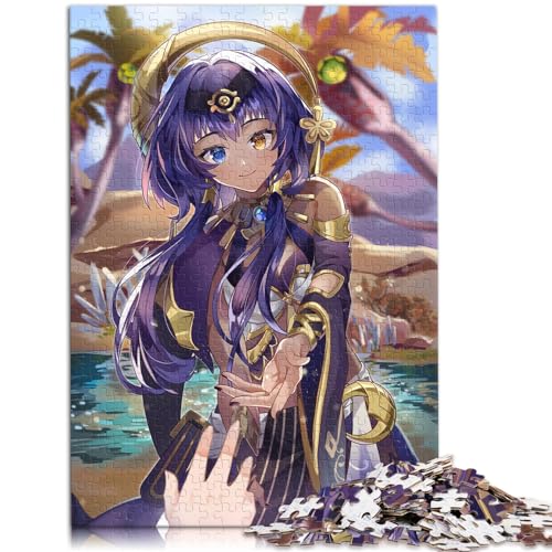 Puzzles Lernspiele Genshin Impact Candace Puzzles 1000 Teile Holzpuzzle Schwierige Schwere Puzzles für Frauen Männer 1000 Stück (50x75cm)