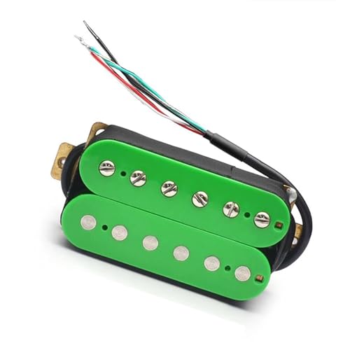 Gitarren-Tonabnehmer E-Gitarre Doppelspule Humbucker E-Gitarre Tonabnehmer Brücke Oder Hals-Tonabnehmer Grün (Color : Bridge Pickup)