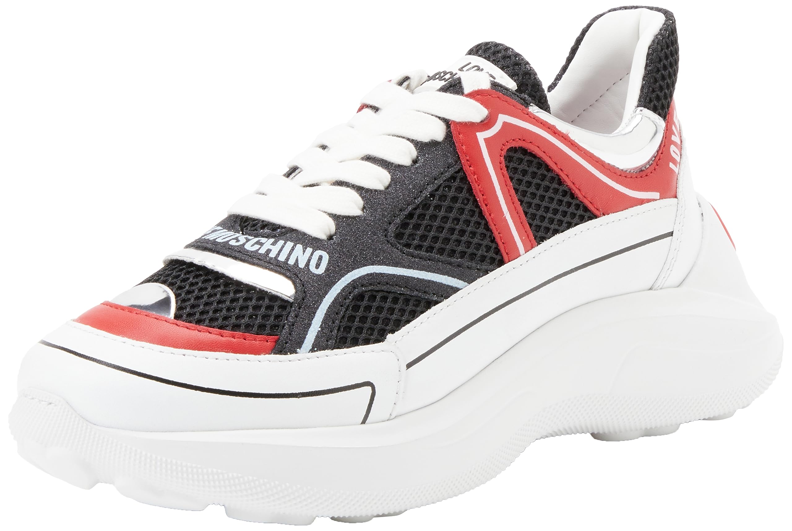 Love Moschino Damen Sneaker, Nero, 40 EU