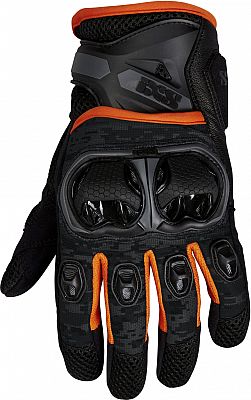 IXS Tour Lt Gloves Montevideo Air S Black-Silver-Orange S