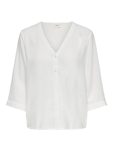 JdY Damen JDYCAPOTE 3/4 Shirt WVN NOOS Bluse, Cloud Dancer, 44