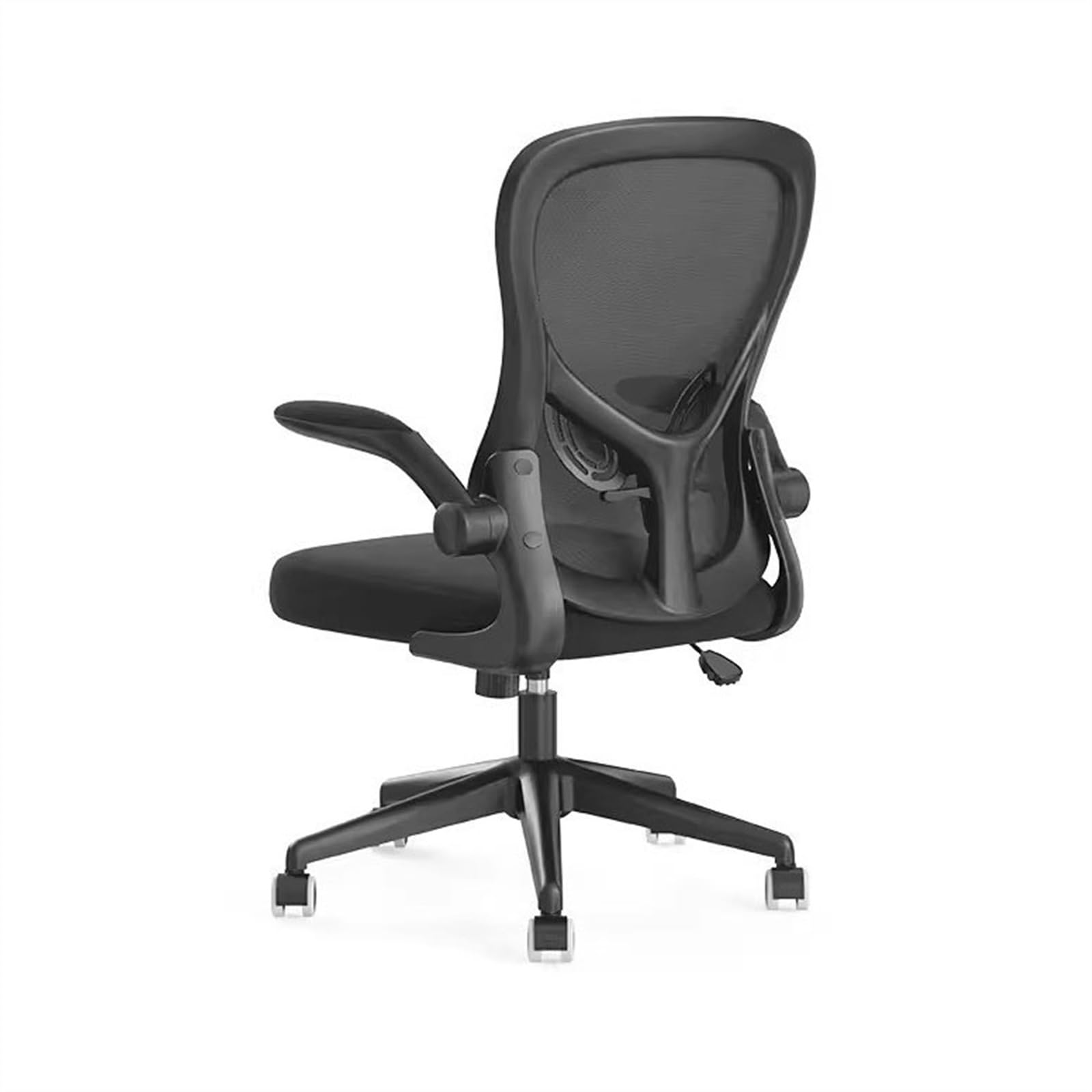 Zhaoj24-05 Bürostuhl Ergonomischer Einfacher Heimcomputerstuhl, Arbeitszimmer, Bürostuhl, bequeme Rückenlehne, ergonomischer Sessellift, Schreibtischsessel Schreibtischstuhl(Schwarz)