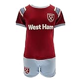 West Ham United FC - Set aus Oberteil und Hose – Baby, Weinrot / Blau, 3-6 mois