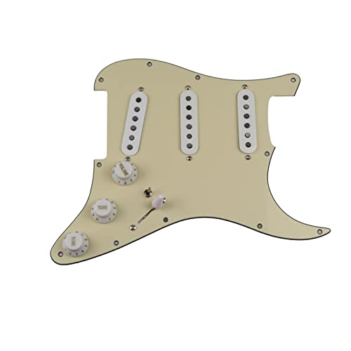 Geladenes Gitarren-Pickguard Geladene vorgeführte Gitarren-Pickups SSS. Einzelne Spulen Alnico 5 Pickups Verdrahtung Pickguard (Color : 08)