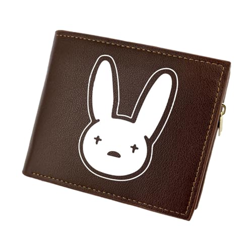 RYNDEX Anime-Geldbörsen Bad Bun. ny, Schmale Bi-Fold Geldbeutel Klein Damen, PU-Leder Geldbörse Brieftasche Wallet(Color:Multicolor 2)