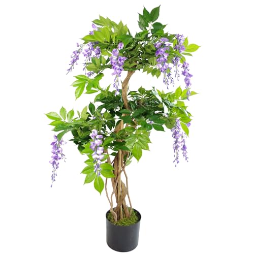 Künstlicher Wisteria-Baum, 110 cm, Violett