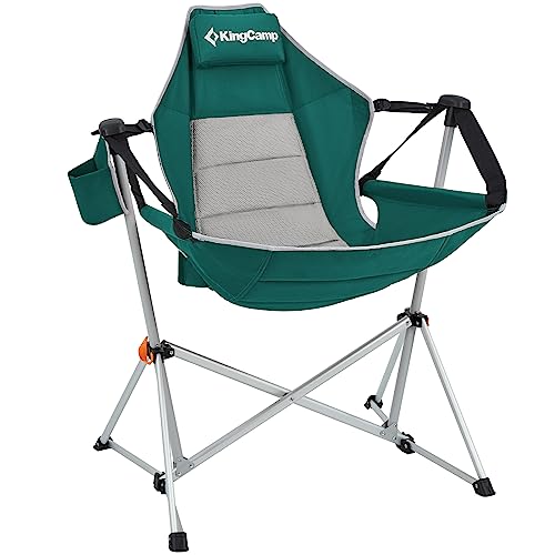 KingCamp Campingstuhl Orchid Schaukel Stuhl Camping Sessel Verstellbar Alu 120kg Petrol Green