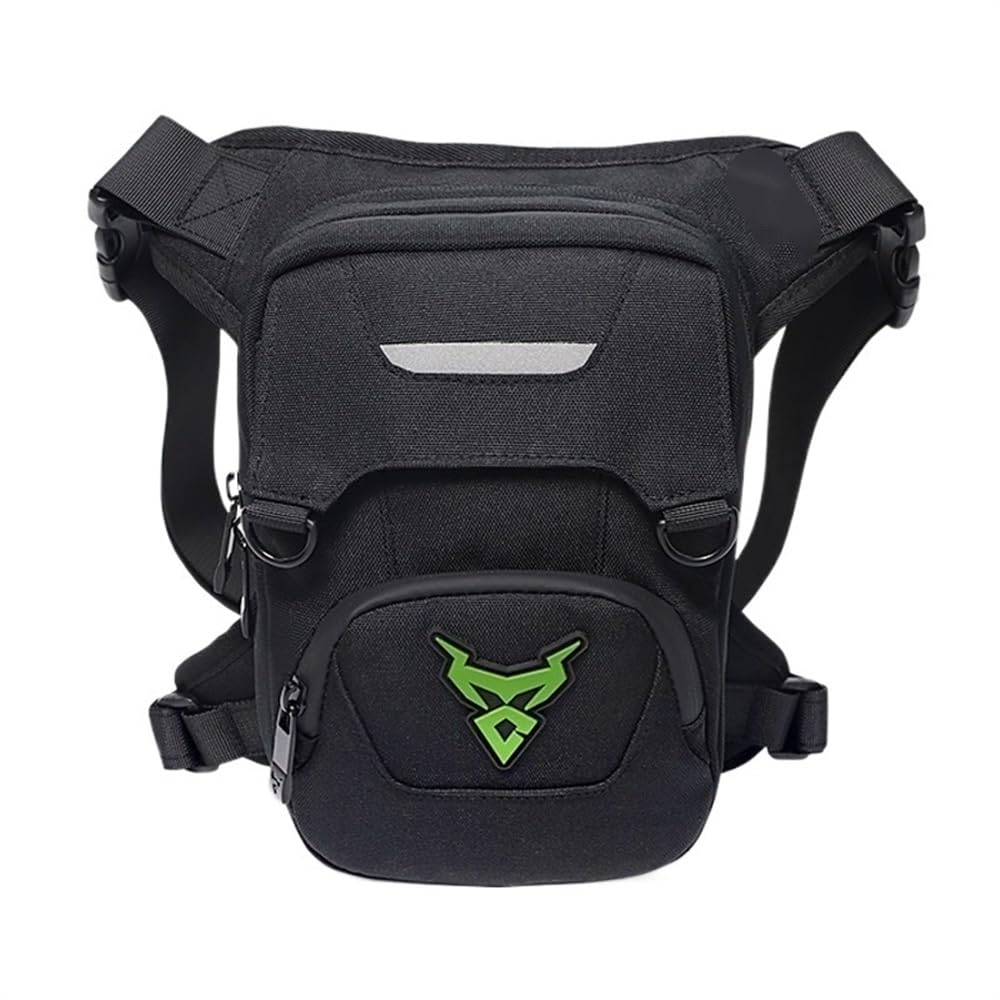 Motorrad Beintasche Motorrad Drop Taille Bein Tasche Oberschenkel Gürtel Hüfte Bu wasserdichte Motorrad Reise Einstellbare männer Geldbörse Fanny Pack Taschen Motorrad Tasche Bein(Green MC0129)