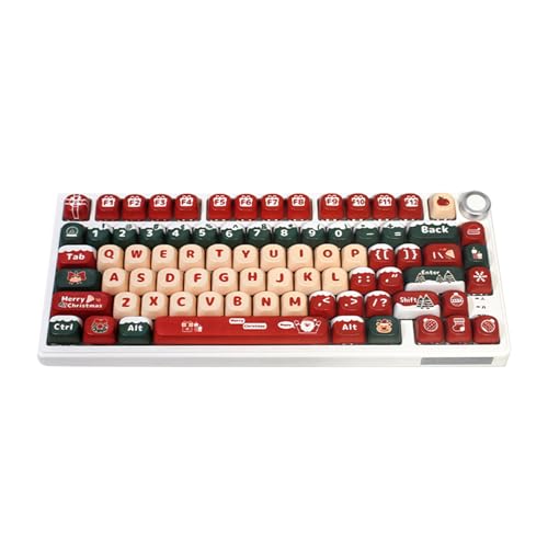 Mllepjdh 130 Tasten PBT Tastenkappen MOA Profil DYE SUB Tastenkappe Für 61/87/96/98/104/108 Mechanische Tastatur MerryChristmas Theme Tastenkappe Moa Profil Tastenkappen