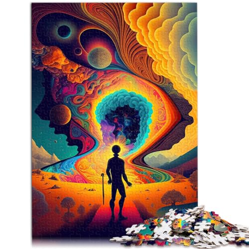 Puzzle Psychedelisch 1000 Teile Premium Puzzle Holzpuzzle Familienspiel Stressabbau Schwieriges Herausforderungspuzzle 1000 Teile (50x75cm)