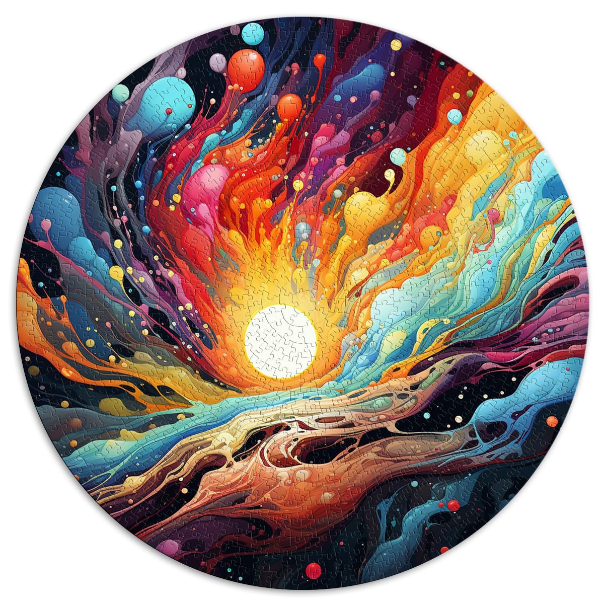 Puzzlespiele Psychedelisches Universum Puzzles für Erwachsene 1000 Teile 67,5x67,5 cm Lernpuzzle Schwierige, schwere Puzzles für Frauen und Männer