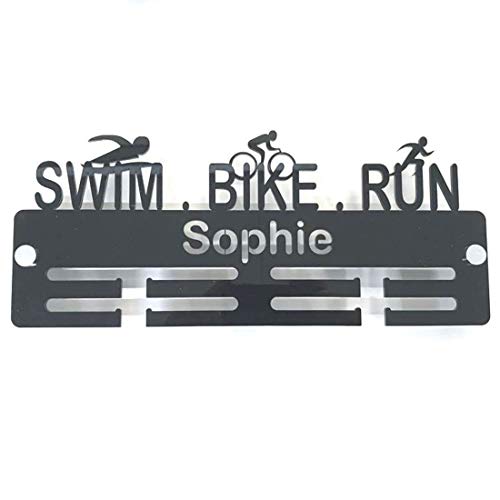 Super Cool Creation Medaillen-Aufhänger"Swimmer, Biker, Runner", personalisierbar