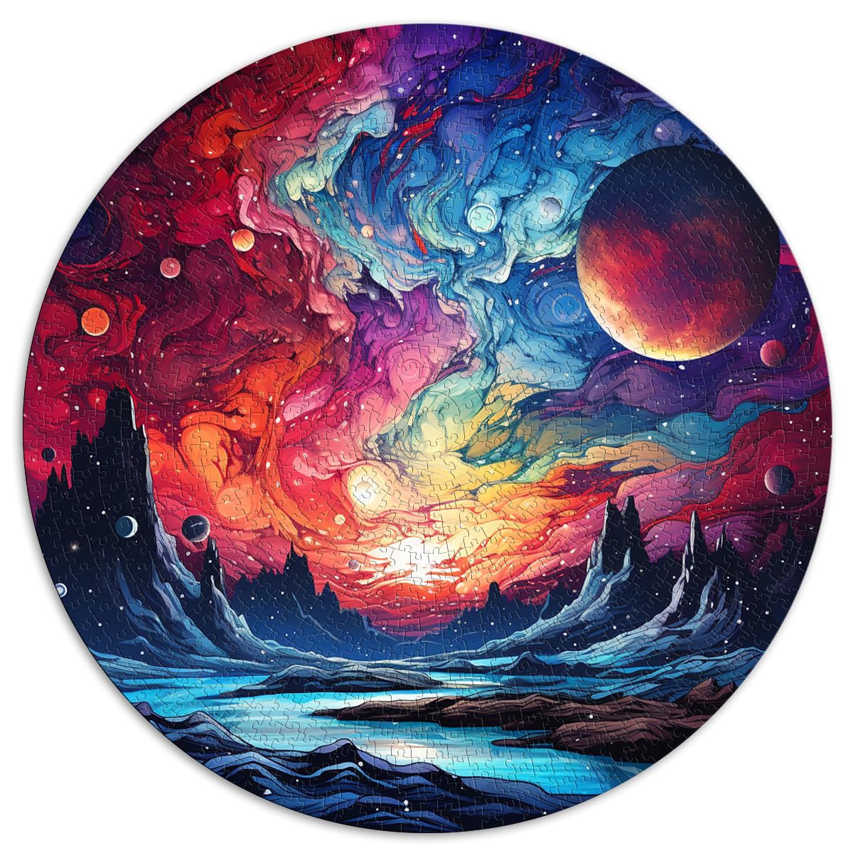 Spielzeug Puzzle Stellar Sunset Galaxy Puzzles für Erwachsene 1000 Teile 26,5x26,5 Zoll Lustige Familienpuzzles für schwierige, harte Puzzles