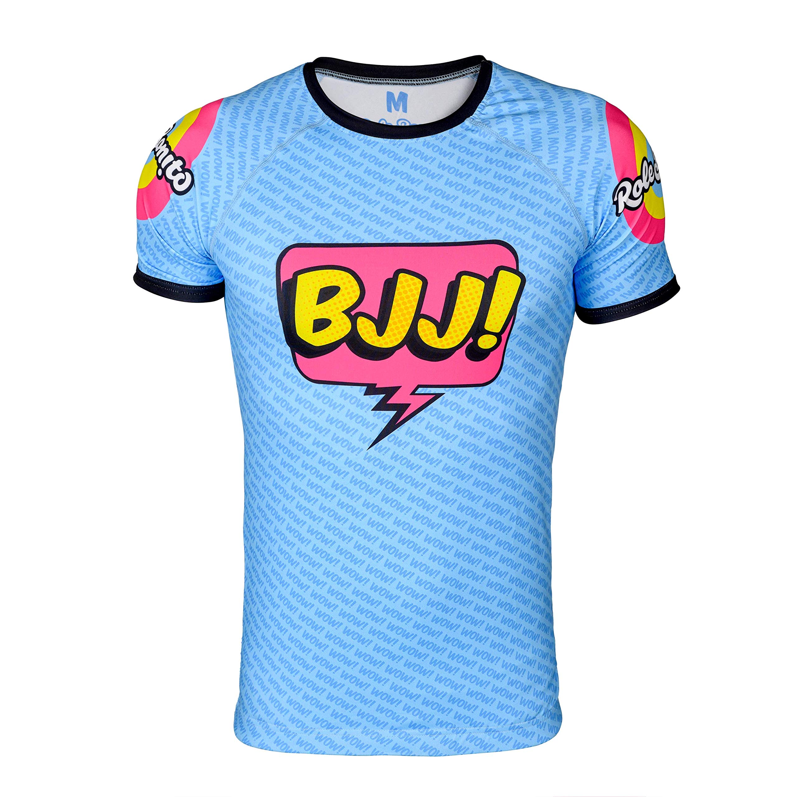 Role Bonito BJJ Wow! - Jiu-Jitsu Nogi Rashguard im Pop Art-Stil (Kurzarm) (XL)