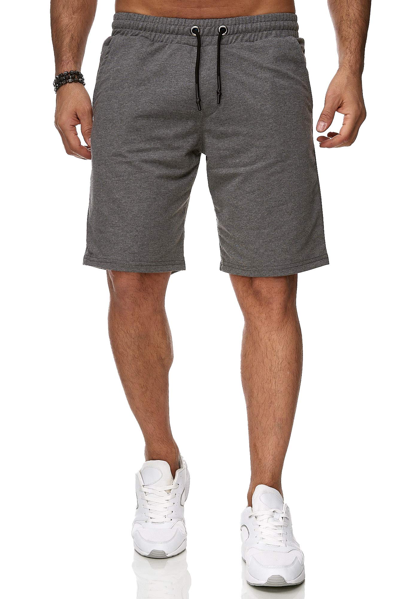 Reslad Sweat-Shorts Herren Basic Sport Freizeit Kurze Sweat-Hose RS-5061 Anthrazit 2XL