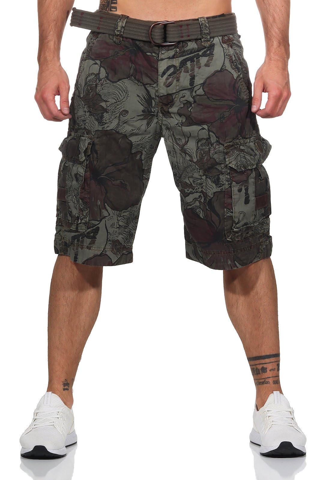 Jet Lag Herren Cargo Shorts Take Off 7, Farbe:Lauro Oak, Größe:W31