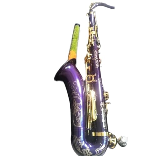 Tenorsaxophon Lila Farbe Gold Tasten Sax Tenor Mundstück Schilf Hals Musikinstrument Mit Koffern Anfänger saxophon