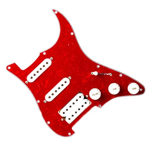 Standard-Pickguard-Tonabnehmer SSH E-Gitarren-Schlagbrett, Tonabnehmer-Frontabdeckung, Schaltkreisbaugruppe, Standard-Tonabnehmer-Gitarren-Set (Color : 6)