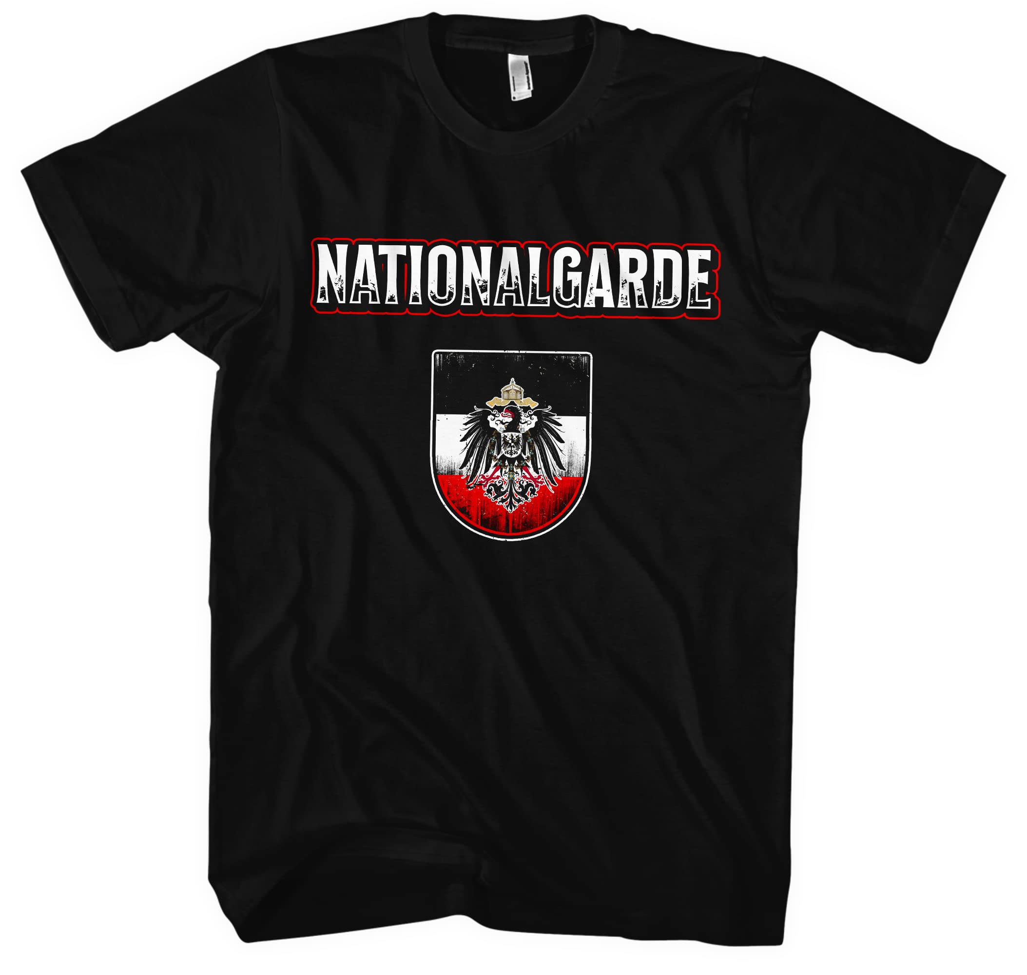 Nationalgarde Herren T-Shirt | Kaiserreich Preußen Patrioten Germany Wiederstand Deutschland | M1 Schwarz (4XL)