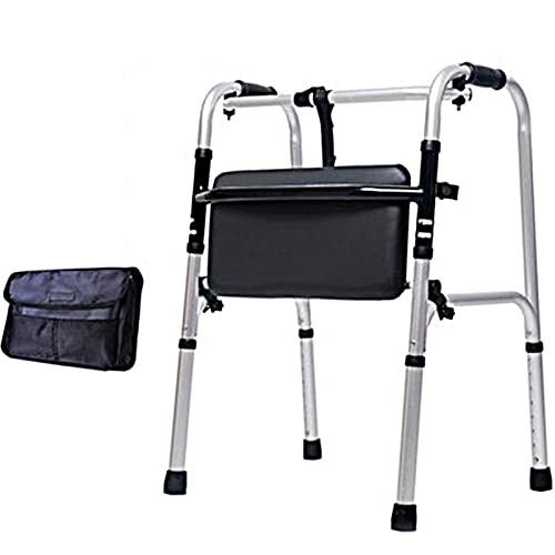 Rollator Walker Mit Sitz,Aufbewahrungstasche Und Langlebigem,leichtem,faltbarem,verstellbarem,leichtem Standard-Walker,passend Für Senioren