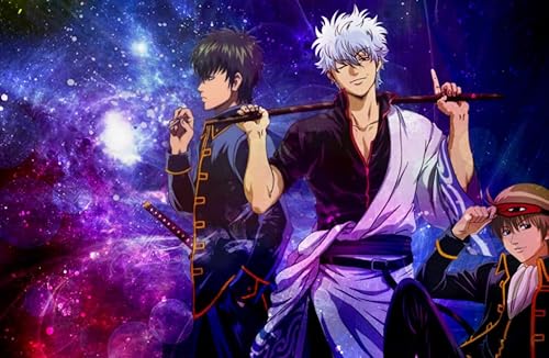 HfmQuisutron Holzpuzzle 1000 Teile Japanische Action Anime Gintama Poster Jigsaw Puzzle Für Erwachsene Stressabbau Lernspielzeug Qp137Za