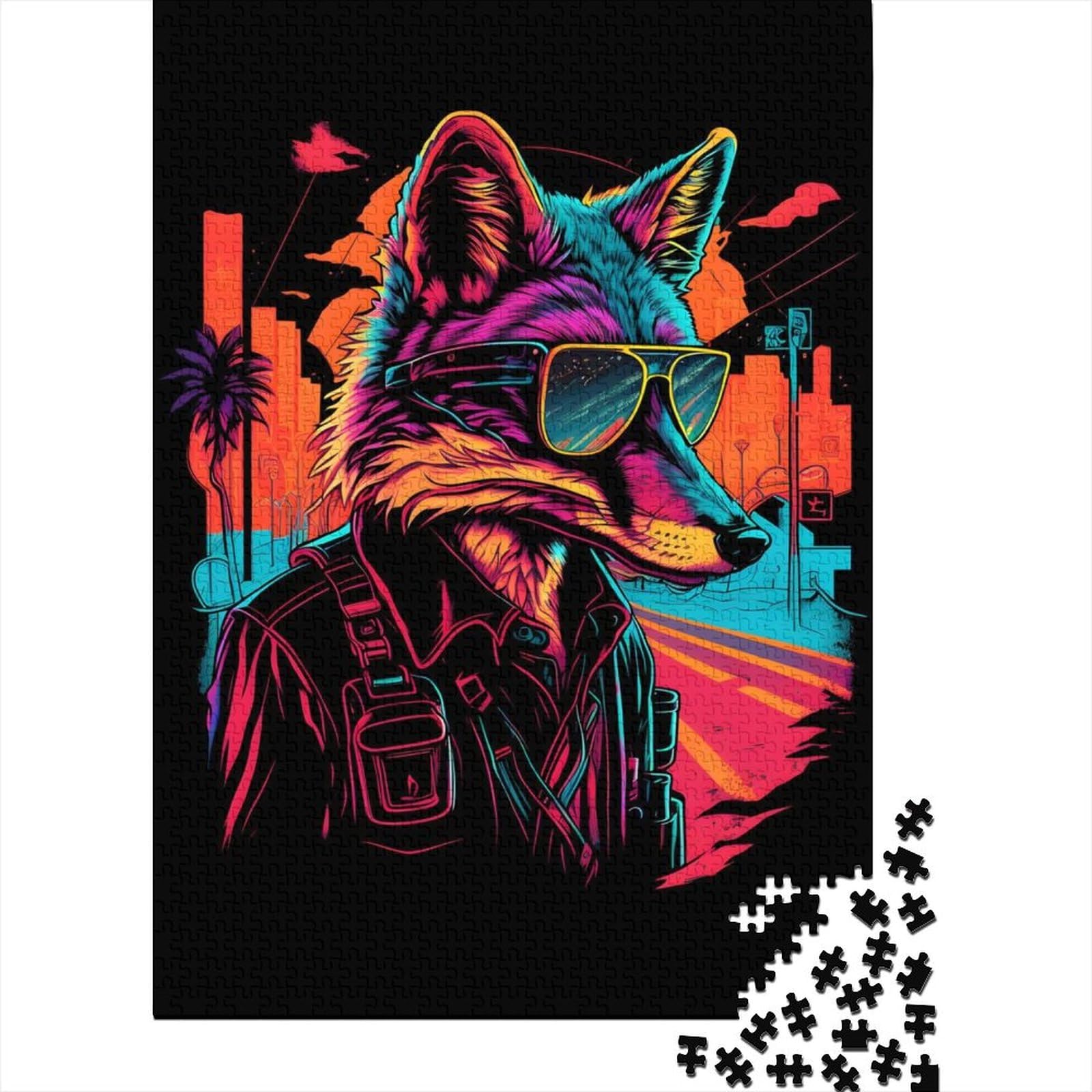 Red Fox Spy Gangster Puzzle für Erwachsene, 1000 Teile, Puzzle für Erwachsene, Teenager, Puzzle für Erwachsene, Lernspiel, Herausforderungsspielzeug, 75 x 50 cm