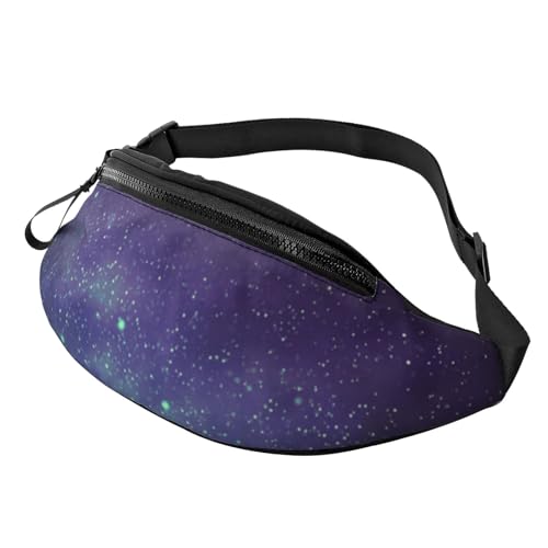 HSJFS Sporttasche mit Weltkarten-Aufdruck, Umhängetasche, lässige Brusttasche, Universum mit Sternen Galaxy Interstellar, Einheitsgröße