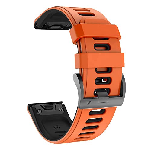 OPKDE Weiches Silikon-Armband für Garmin Fenix 5S 5 5X Plus 6S 6 6X Pro Smart-Armband 20 22 26 mm, schnell und einfach anzubringen, 26mm D2 MK1 MK2, Achat