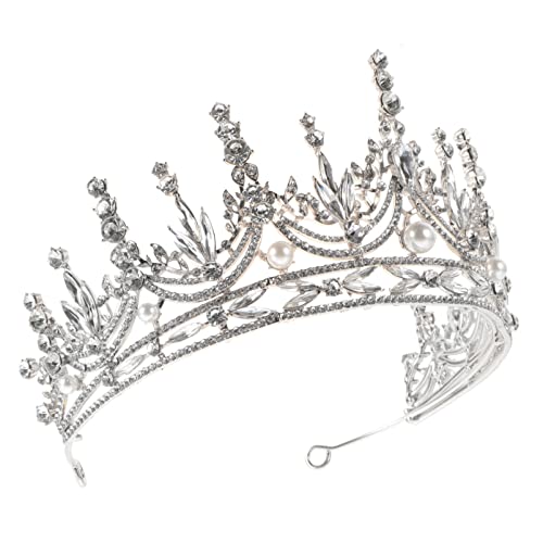 AIHEDOUJ Damenkostüm und Hoop-Kopfbedeckung, Stirnband: Cosplay, Band, Kronen, Tiaras, Festzug, Vintage-Braut, Strass, Quinceanera für Kristall-Kopfschmuck, exquisiter Mädchen-Abschlussball, Hochzeit