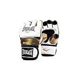 Everlast Unisex - Erwachsene Boxhandschuhe Everstrike Training Glove Traininghandschuh, Weiß/Gold, S/M