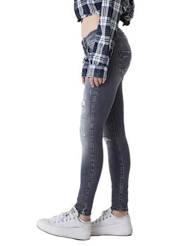 LTB Jeans Damen Jeans Julita X - Jeans Damen Skinny aus Baumwollmischung Skinny Denim Mittel mit Reißverschluss Niedrige Taille - Grau