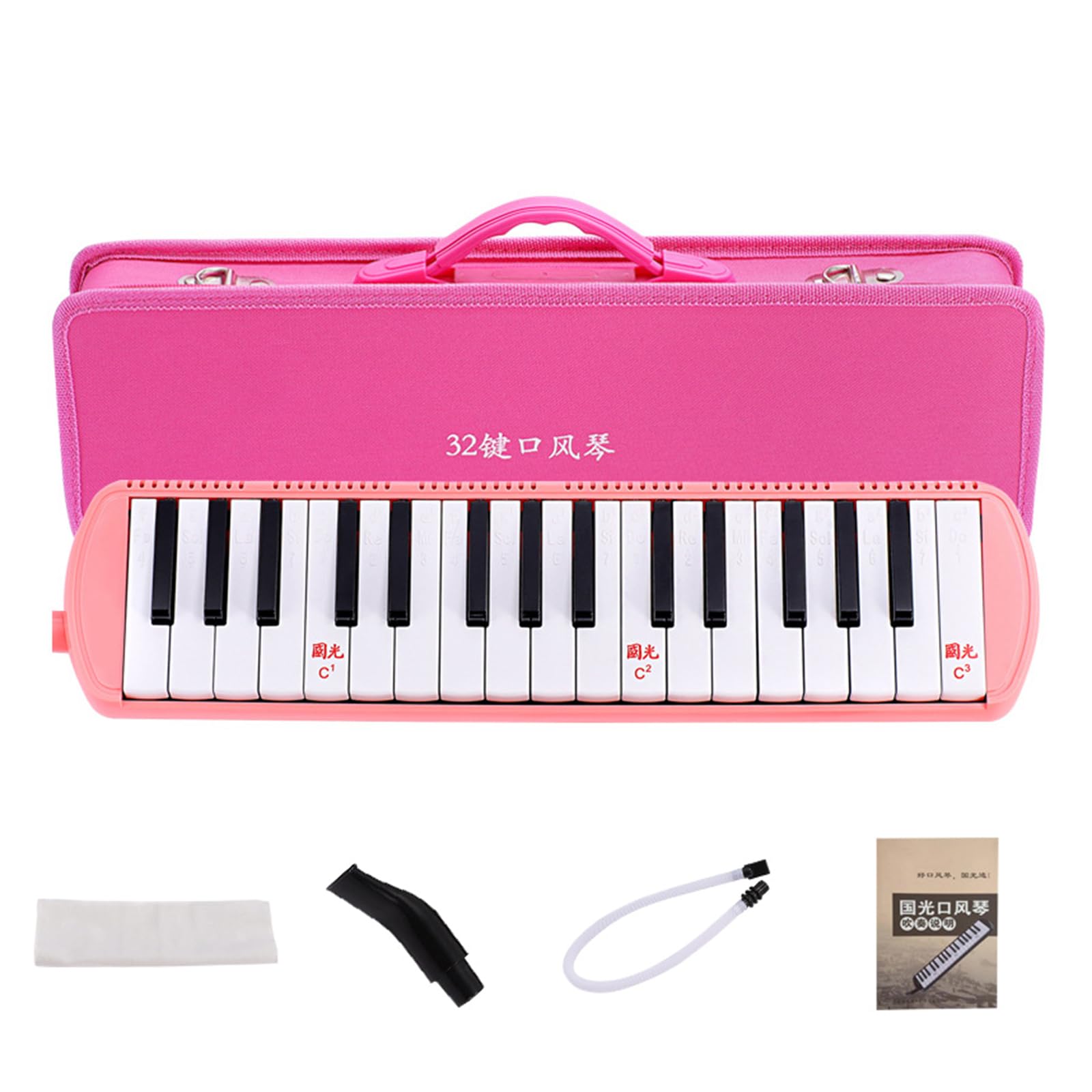 MEELYHOME Melodica Instrument Keyboard Melodica Air Piano mit weichen langen Röhren, kurzen Mundstücken und Tragetasche für Kinder