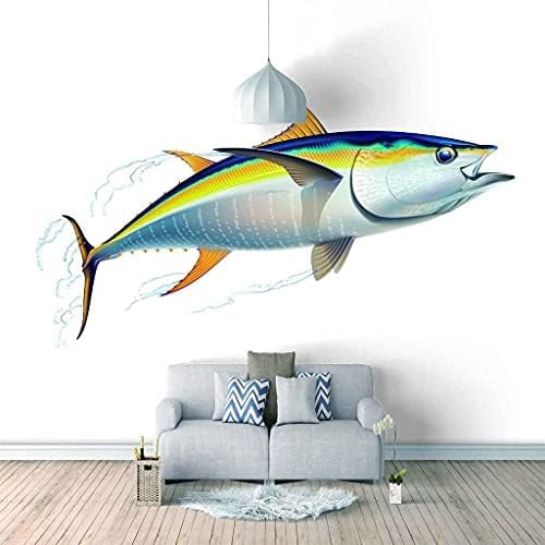 Blaues Tier Fisch 3D Tapeten Wanddekoration Fototapete Sofas Wohnzimmer Wandbild Schlafzimmer-350cm×256cm