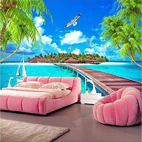 XLMING Hawaii-Szenerie 3D Tapeten Home Esszimmer Sofa Schlafzimmer Wohnzimmer TV Hintergrund-200cm×140cm