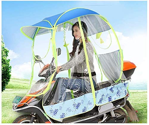 Universeller Regenschutz für Motorrad, für Motorroller, Regenschirm, Mobilität, Motorroller, vollständig geschlossen, Regenschutz, wasserdicht (blau)