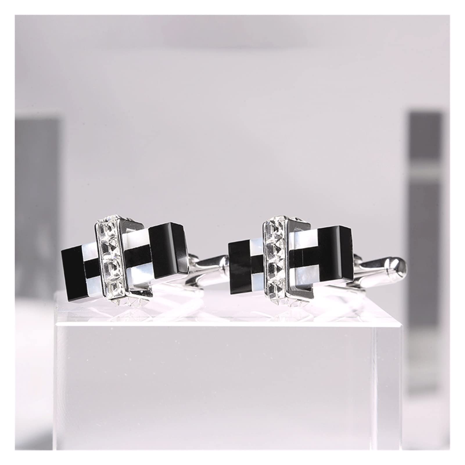 VSULZVNU Cufflinks Herren Anzug Hemd Manschettenknöpfe Business Kleid Manschettenknöpfe Quadratische dekorative Knöpfe, One Size