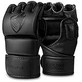 Liberlupus MMA Handschuhe für Herren & Damen, Kampfsport Boxhandschuhe, Kickboxhandschuhe mit Offener Handfläche, Boxhandschuhe für Boxsack, Sparring, Muay Thai, MMA