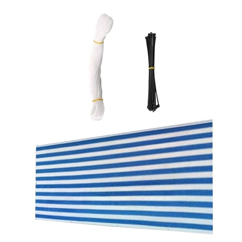 AMEEDA Balkon Sichtschutz Balkon-Sichtschutzabdeckung, Sonnenschutznetz, Belüftung, Sonnenschutz, UV-Schutz, Balkonnetz for Garten, Terrasse, Zaun, Hinterhof(Blue and White)