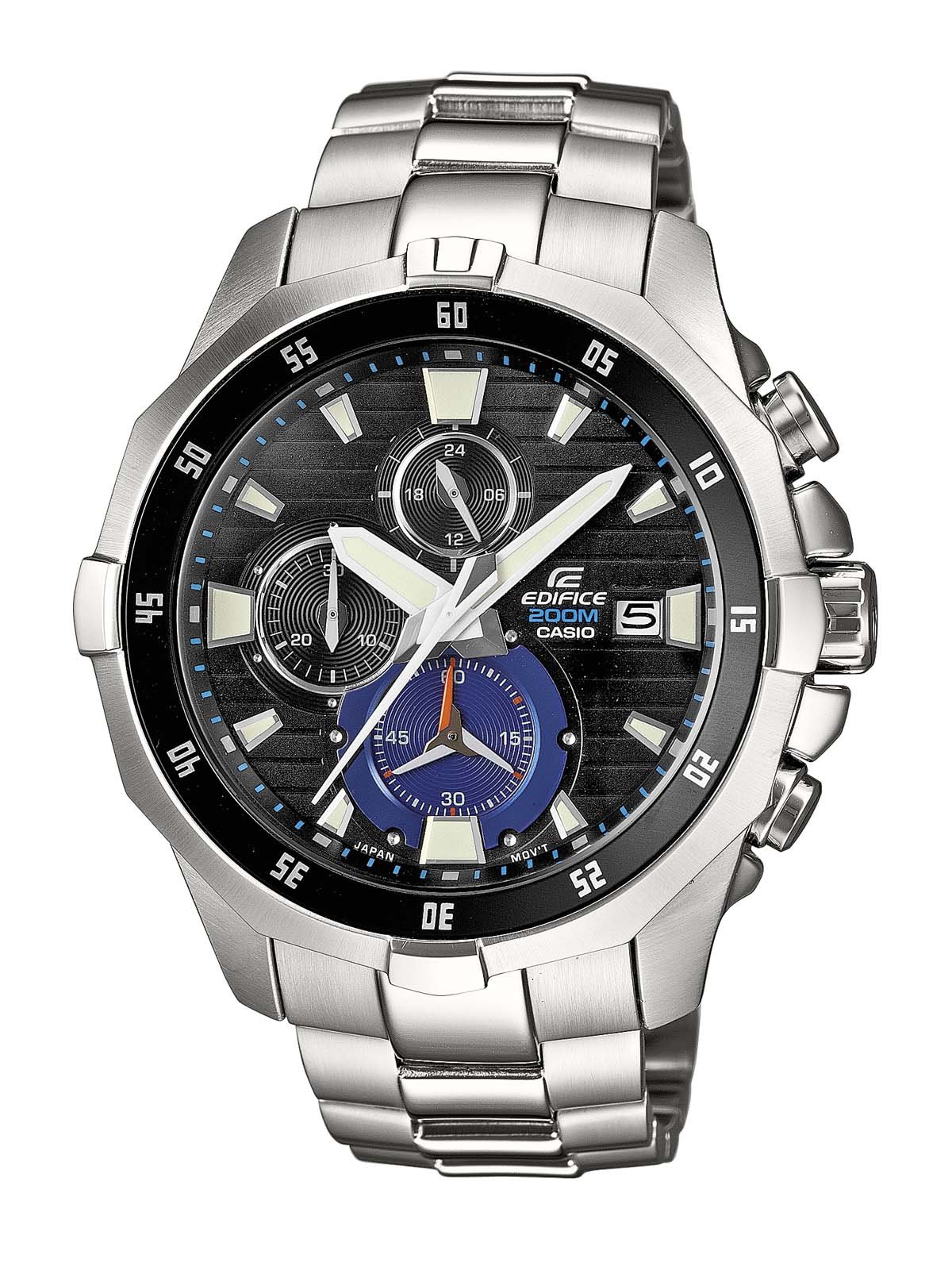 Casio Herren-Armbanduhr XL Edifice Analog Quarz Edelstahl EFM-502D-1AVEF