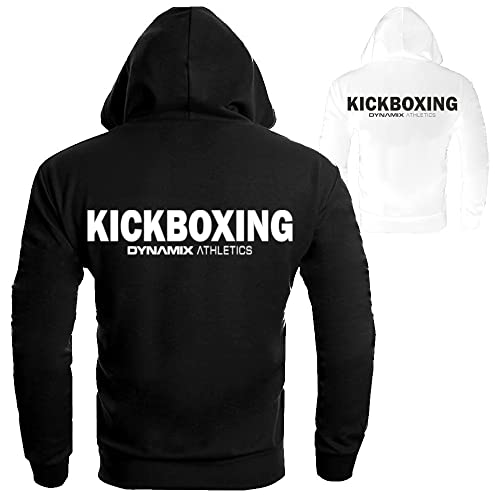 Dynamix Athletics Hoodie Kickboxing Classic Schwarz - Kapuzenpullover Sweater Sweatshirt mit Kapuze für Herren (XL)